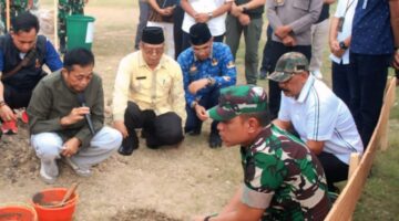 Dandim dan Bupati Pathul Pimpin Peletakan Batu Pertama Pembangunan Koperasi Merah Putih