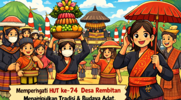 Karnaval Pesajik Tinggang Meriahkan HUT ke-74 Desa Rembitan