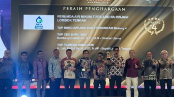 Bupati Pathul Raih TOP Pembina BUMD Award 2026,PDAM Tirta Ardhia Rinjani Juga Borong Penghargaan